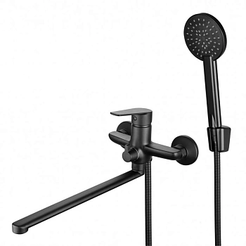 Смеситель для ванны GROSS AQUA Dyno Matt black 7121285MB-35F  однорычажн. черная(308)