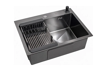 Мойка кухонная врезная MR-5843 Набор 3 в 1 РМС (кух. мойка+корзина разд. + дозатор врезной)
