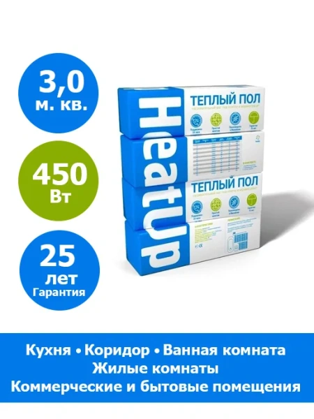 Нагревательный мат HeatUp (3 м2)