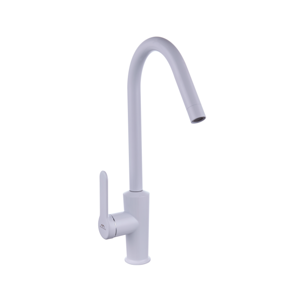 Смеситель для кухни FASHUN  А54025-8   врезной,белый,нержавеющая сталь 