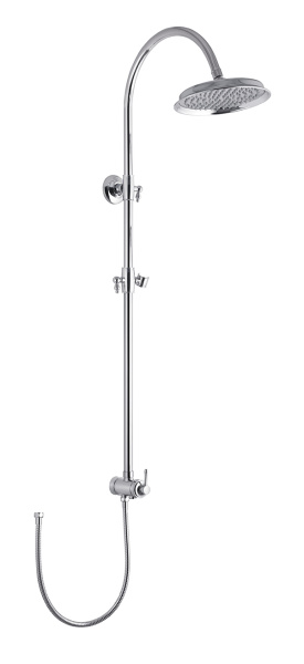 Стойка для душа SMART  SM2607АА хром один режим  смеситель для душа, штанга, верхний душ d 200мм 