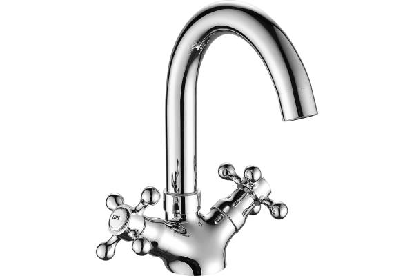 Смеситель для умывальника FASHUN  А1319 врезной, двухвентильный, хром 