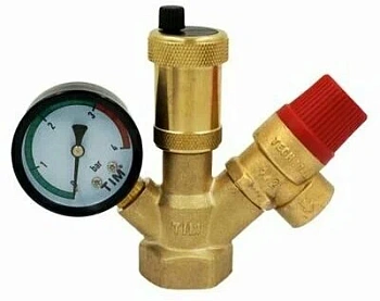 Группа безопасности для котла КОМПАКТ МИНИ ЭКОНОМ, TIM JH1024-3std, без накид.гайки 1", 3 bar