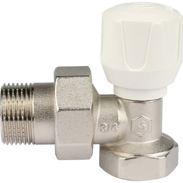 Вентиль регулируемый ручной STOUT SVR 2102 000020 3/4", вн/нар, угловой со сгоном