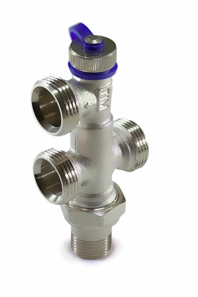 Узел нижнего подключения TIM 1/2"х3/4", ME870E (д/двухтруб сист), осевой