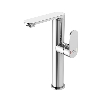 Смеситель для умывальника FASHUN  А8985 врезной, однорычажный, хром,высокий с поворотным изливом, D=