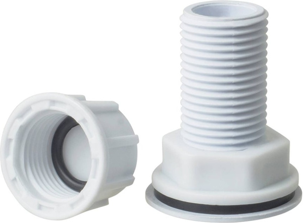 Штуцер (врезка) в бак (емкость) с заглушкой и прокладкой 1/2 (пластик) МР-У ИС.130975