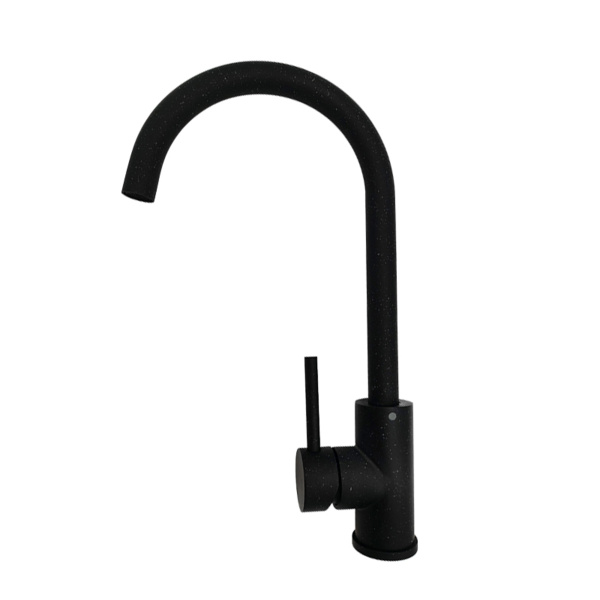 Смеситель для кухни РМС  SUS124BLK-017F  врезной, однорычажн. Нерж. сталь