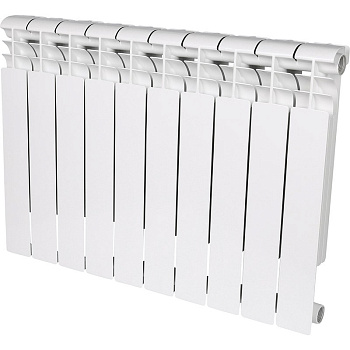 Радиатор Алюминиевый ROMMER  Plus 10 секций, 500мм/96мм, 145Вт, белый