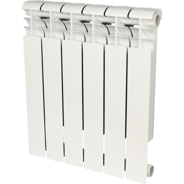 Радиатор Биметаллический AQUAPROM  6 секций, 500мм/80мм, 130Вт, белый