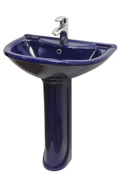 Умывальник СТАРЫЙ ОСКОЛ Престиж 63  с пьедесталом синий,