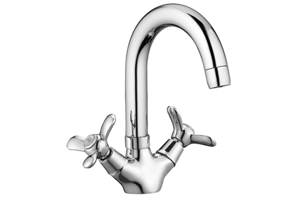 Смеситель для умывальника FASHUN  A1312 двухвентельный  хром  