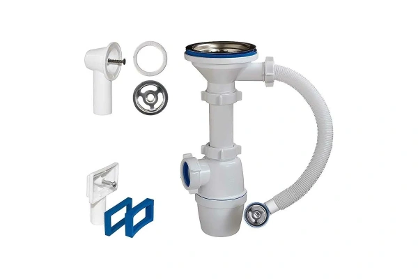 Сифон для раковины ОРИО Б-4507-1 (выпуск) 3 1/2"х40 одинарный перелив