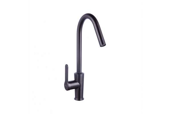 Смеситель для кухни FASHUN  А54025-17   врезной,графит,нержавающая сталь 