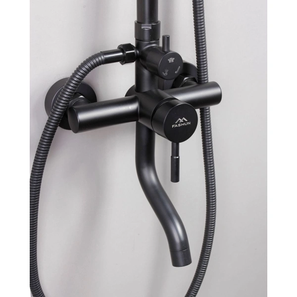 Душевая система FASHUN  А52409-7  однорычажн. черный — купить сантехнику в Кургане, цены в интернет-магазине «АкваТехника»