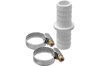 Переходник 19х19 пласт д/слив.шланг в комплекте с хомута ИС.131467