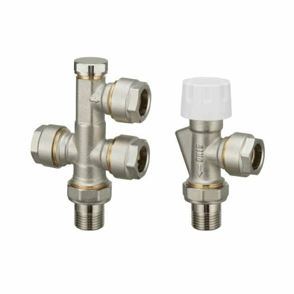 Комплект термостатический угловой Ogint 1/2" блистер  (3 в 1) арт.022-5484