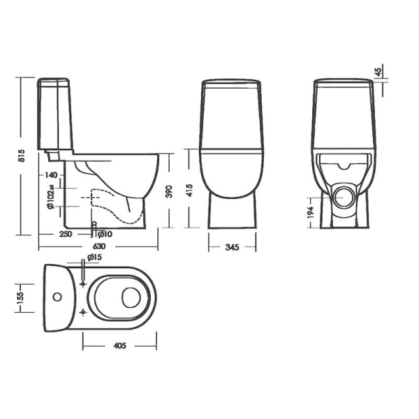 Унитаз компакт SANITA LUXE Фест Комфорт Белый S1    — купить унитаз в Кургане, цены в интернет-магазине «АкваТехника»