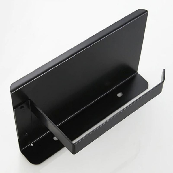 Держатель LEDEME для туалетной бумаги c полкой, черный L5503-4 — купить сантехнику в Кургане, цены в интернет-магазине «АкваТехника»