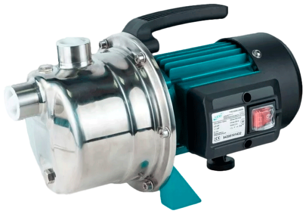Насос поверхностный центробежный самовсасывающий, LEO EKJ-802S 800Вт, 62л/м, 40м, нержавеющая сталь
