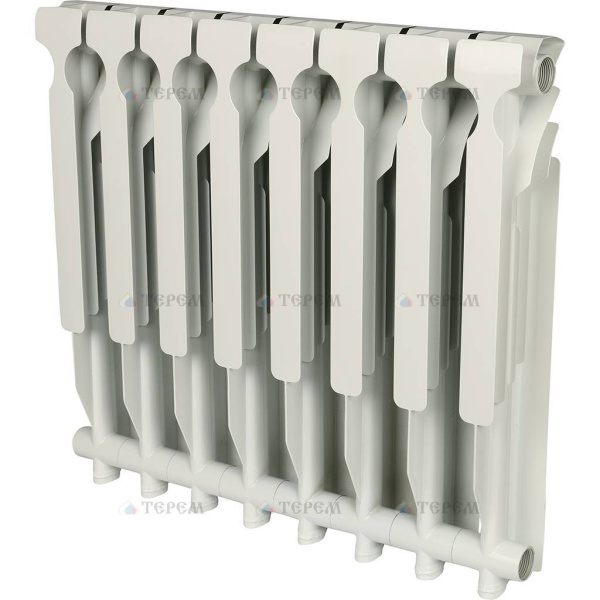 Радиатор Алюминиевый ROMMER  Plus 8 секций, 500мм/96мм, 145Вт, белый — купить в Кургане, цены в интернет-магазине «АкваТехника»