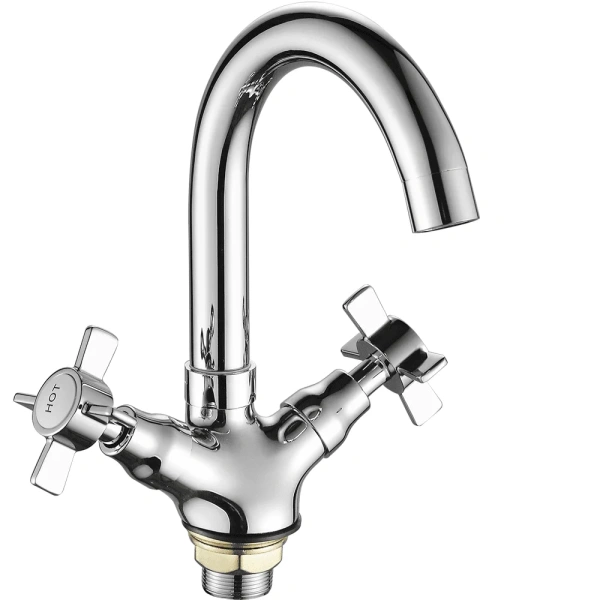 Смеситель для умывальника FASHUN  A1324 двухвентельный  хром  