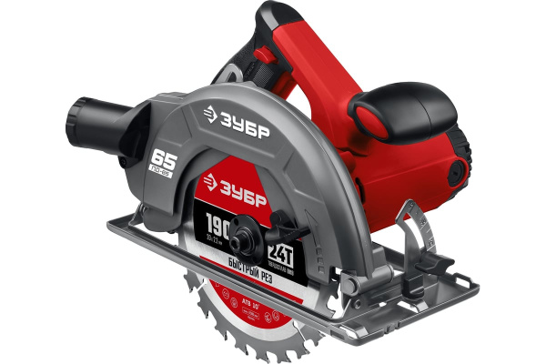 Пила дисковая, 90°-65 мм, диск 190 мм, 1600Вт, ЗУБР
