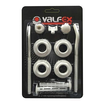 Комплект для радиатора НРЗ  1"х1/2" с двумя кронштейнами 