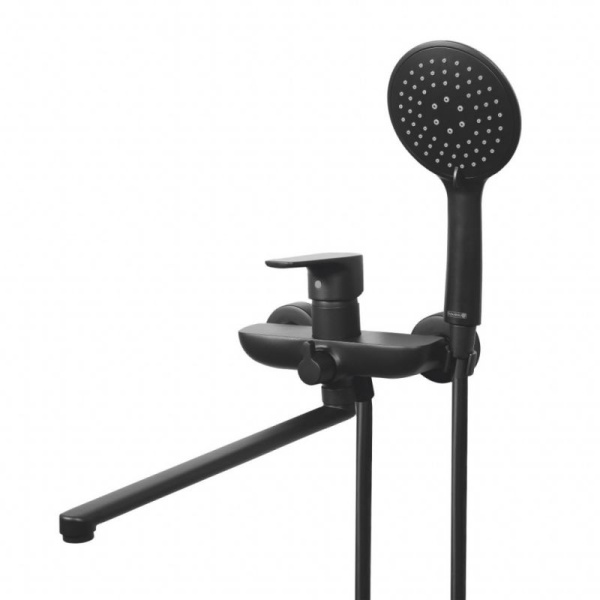 Смеситель для ванны GROSS AQUA Evo 7121297MB-35L(F)   однорычажн. чёрный матовый