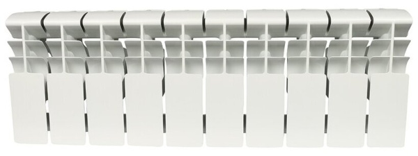 Радиатор Алюминиевый ROMMER  Plus 10 секций, 200мм/96мм, 85Вт, белый — купить в Кургане, цены в интернет-магазине «АкваТехника»