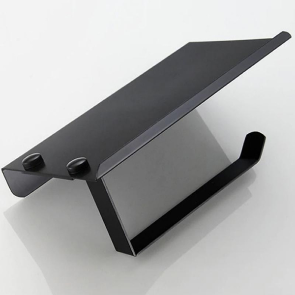 Держатель LEDEME для туалетной бумаги c полкой, черный L5503-4 — купить сантехнику в Кургане, цены в интернет-магазине «АкваТехника»