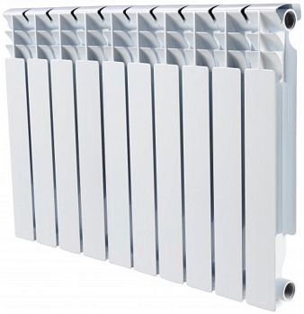 Радиатор Биметаллический Faliano  10 секций, 500мм/80мм, 120Вт, белый