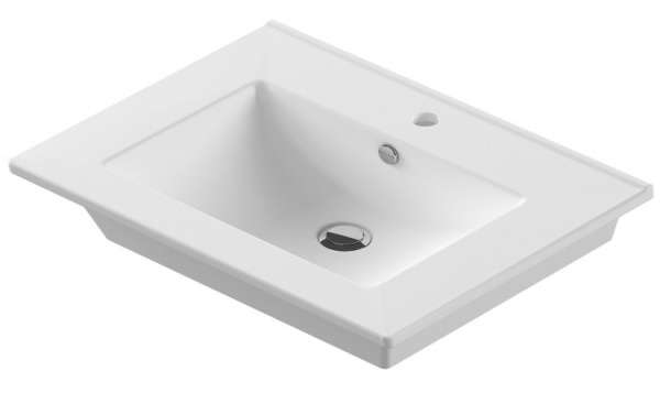 Умывальник SANITA LUXE "Quadro 75 " УП (Белый, ВКС) арт.QDR75SLWB01