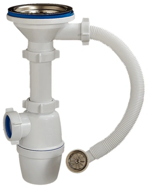 Сифон для раковины ОРИО А-5007 3 1/2"х40 одинарный перелив