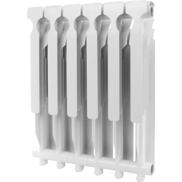 Радиатор Алюминиевый ROMMER  Plus 6 секций, 500мм/96мм, 145Вт, белый — купить в Кургане, цены в интернет-магазине «АкваТехника»