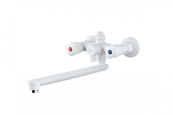 Смеситель для ванны из высокопрочного пластика - БЕЛЫЙ PL4-140P