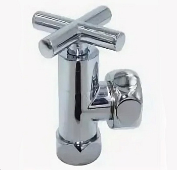 Кран для углового соединения 1"г х 3/4" г (крестовой), хром TIM (арт. KV10-LFF043)