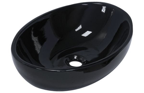 Умывальник накладной SANITA LUXE "Ringo Cut" (черный)  RNGSLWB02C