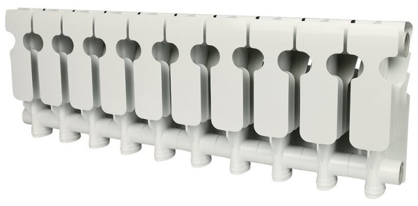 Радиатор Алюминиевый ROMMER  Plus 10 секций, 200мм/96мм, 85Вт, белый — купить в Кургане, цены в интернет-магазине «АкваТехника»