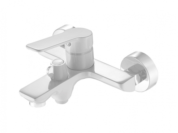 Смеситель для ванны ESKO Singapore white Sl 54 w/a  однорычажн. хром