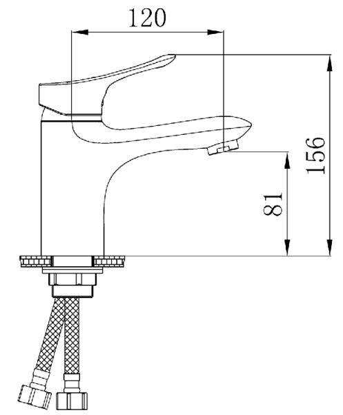 Смеситель для умывальника РМС  SL120-001F врезной, однорычажн.  — купить смеситель в Кургане, цены в интернет-магазине «АкваТехника»