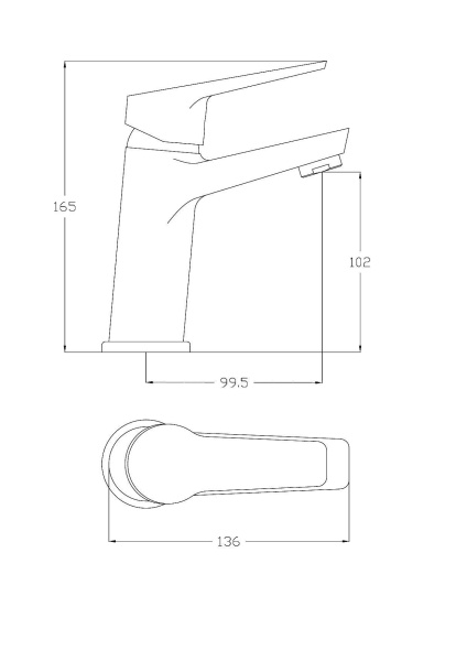 Смеситель для умывальника ESKO Murano MR 26 врезной, однорычажн.  — купить смеситель в Кургане, цены в интернет-магазине «АкваТехника»