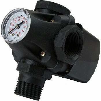 Реле давления TIM PS-04A 2,8 бар с манометром/без кабеля 