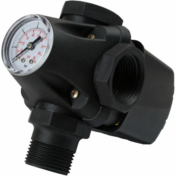 Реле давления TIM PS-04A 2,8 бар с манометром/без кабеля 