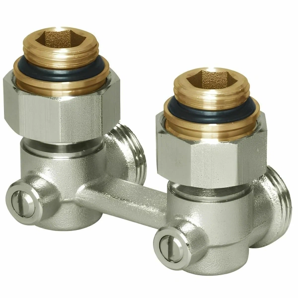 Узел нижнего подключения TIM 1/2"х3/4",ME221AC (д/двухтруб сист), угловой