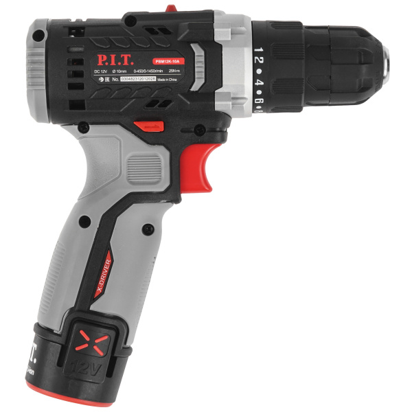 Дрель аккумуляторная PBM12K-10A/1 X-DRIVER (12Вт,25Нм, патр 10мм, 2ск, АКБ, 1,5Ач, ЗУ, коробка) — купить в Кургане, цены в интернет-магазине «АкваТехника»