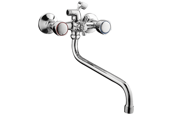 Смеситель для ванны FASHUN А2209   двухвентильный, хром хром,длинный излив,D=40мм