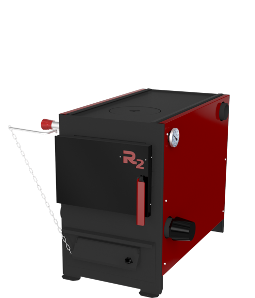 Котел твердотопливный ТЕРМОКРАФТ R2, одноконтурный, 15кВт, 1 чугун. конфорка