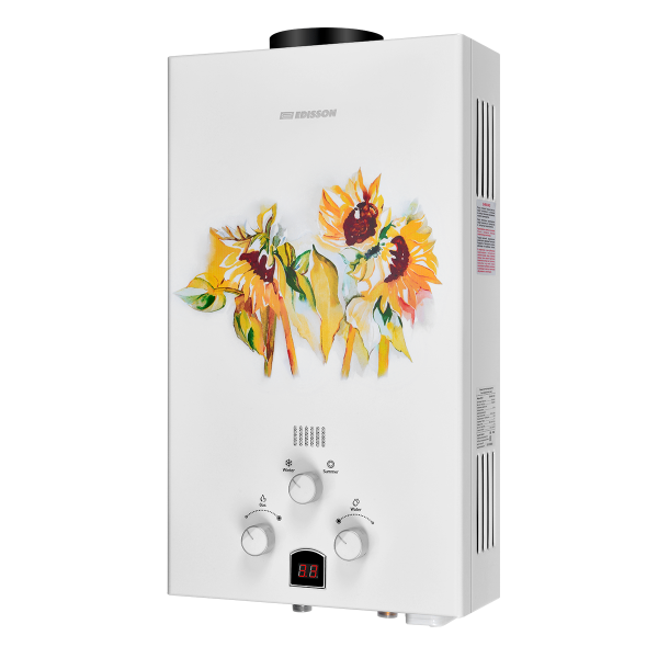 Колонка газовая EDISSON E 20 GD (Подсолнухи) — купить в Кургане, цены в интернет-магазине «АкваТехника»