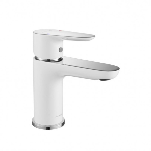 Смеситель для умывальника GROSS AQUA Spase 6515288СW врезной, однорычажн. белый, хром
